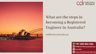 What are the steps in becoming a Registered Engineer in Australia