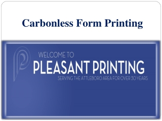 Carbonless Form Printing