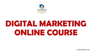 DIGITAL MARKETING ONLINE COURSE BY APPONIX