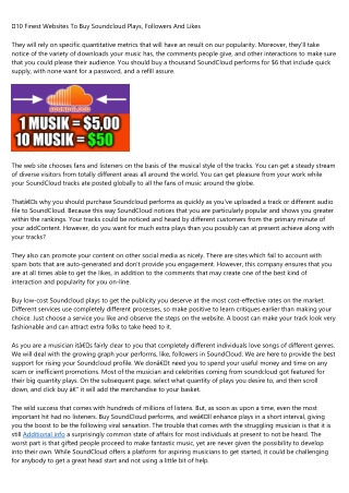 An Introduction to buy soundcloud plays