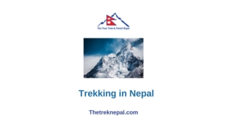 Trekking in Nepal - The Trek Nepal