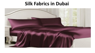 Silk fabric in Dubai