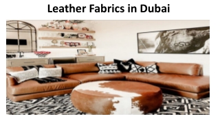 Leather Fabrics in Dubai