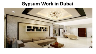 GYPSUM WORKS IN DUBAI