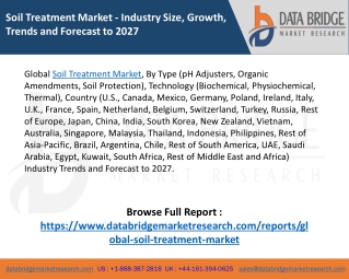 Global Soil Treatment Market – Industry Trends and Forecast to 2027