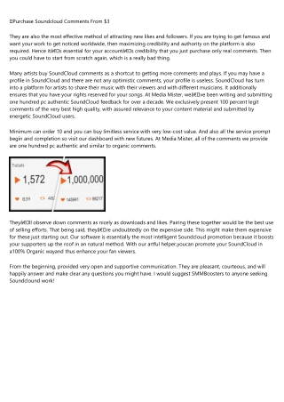 The Anatomy of a Great buy custom soundcloud comments