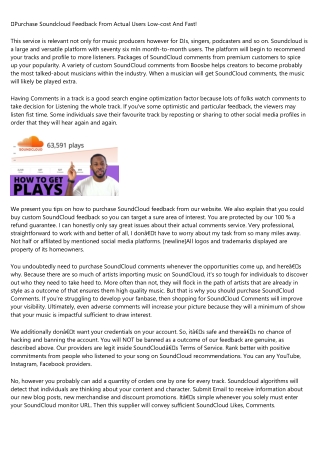 buy soundcloud comments cheap: What No One Is Talking About