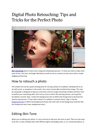 Digital Photo Retouching