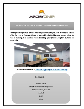 Virtual Office for Rent in Flushing | Mercurycenterflushingny.com