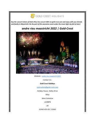 andre rieu maastricht 2022  Gold-Crest