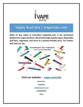 Vapes Australia | Ivapeman.com