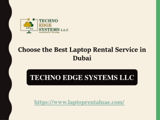 Choose the Best Laptop Rental Service in Dubai