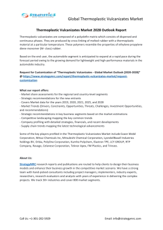 Thermoplastic Vulcanizates Market Forecasts to 2028