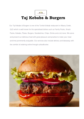 15% Off - Taj kebabs & Burgers albany creek Menu, QLD (1)