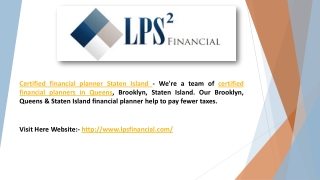 Certified financial planner Brooklyn