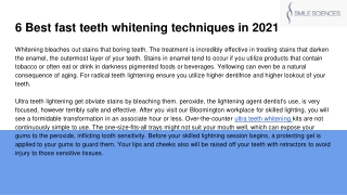 6 Best fast teeth whitening techniques in 2021
