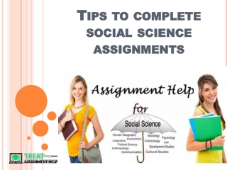 Tips to complete social science assignments