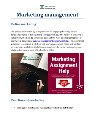 Marketing management