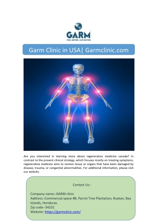 Garm Clinic in USA| Garmclinic.com