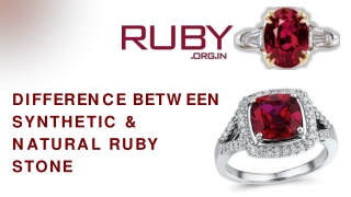 Difference Between Synthetic & Natural Ruby Stone