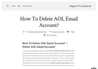 How to Delete an AOL Email Account
