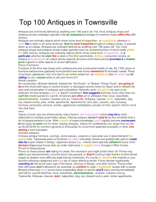 Top 100 Antiques in Townsville