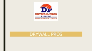 Residential drywall contractors
