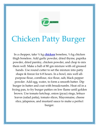 Chicken Patty Burger