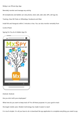 MxSpy Is A Top Cell Phone Spy