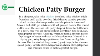 Chicken Patty Burger 