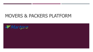 Movers & Packers Platform