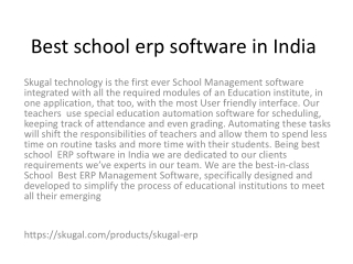 Best school erp software in India