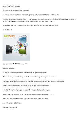MxSpy Is A Spy App Trial Free
