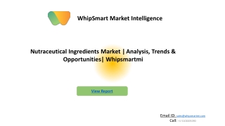 Nutraceutical Ingredients Market  | Growth, Trends, Forecasts (2021 - 2027)