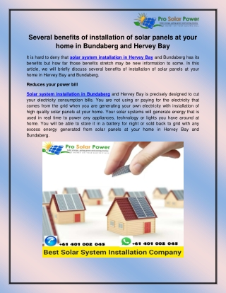 Solar System Installation in Bundaberg 