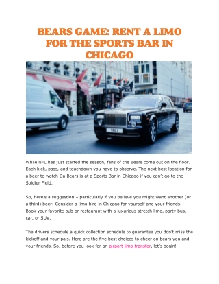 airport limo transfer