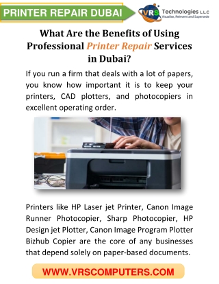 What Are The Benefits Of Using Printer Repair Services In Dubai