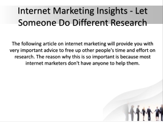 Consumer Insights