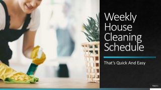 Weekly House Cleaning Schedule That’s Quick And Easy