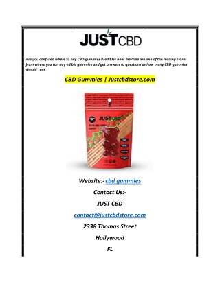 CBD Gummies  Justcbdstore.com