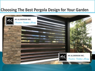 Choosing The Best Pergola Design for Your Garden