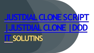 Best Justdial Clone Script - Readymade Clone Script