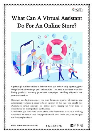What Can A Virtual Assistant Do For An Online Store?