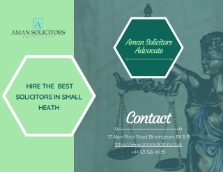 Solicitors in Washwood Heath | Aman Solicitors Advocates