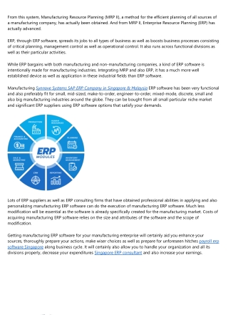 Manufacturing ERP Software