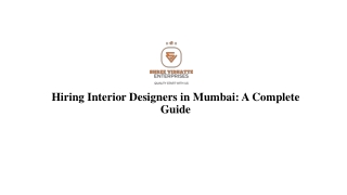 Hiring Interior Designers in Mumbai: A Complete Guide