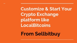 LocalBitcoins Clone Script