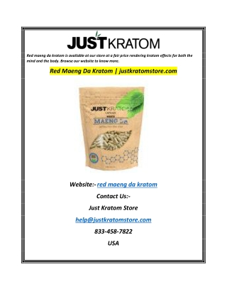 Red Maeng Da Kratom justkratomstore.com