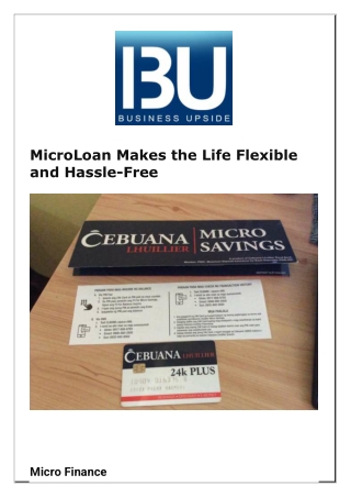 MicroLoan Makes the Life Flexible and Hassle Free