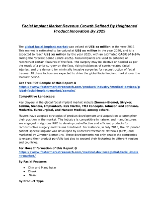 Facial Implant Global Market Growth By 2025